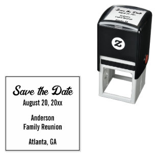 Family Reunion Save the Date Text Template Self-inking Stamp