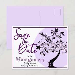 Family Reunion Save The Date Trendy Announcement Postcard
