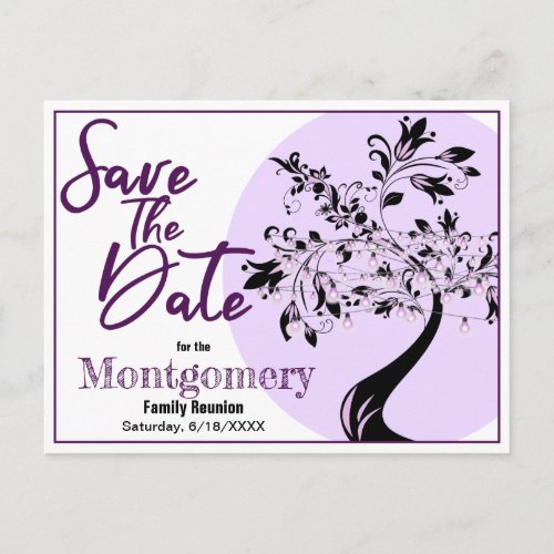 Family Reunion Save The Date Trendy Announcement Postcard
