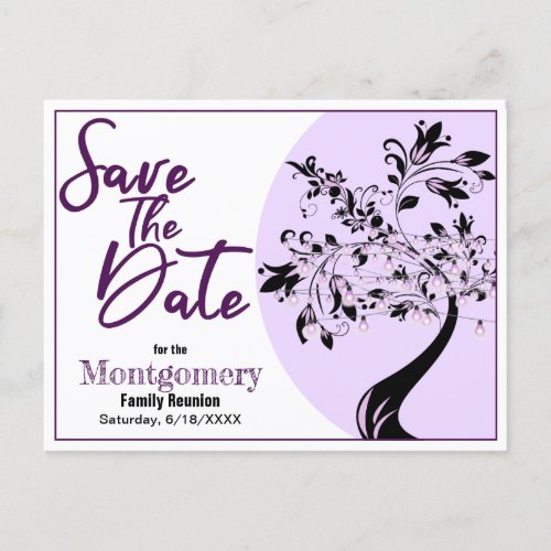 Family Reunion Save The Date Typography Modern Art Announcement Postcard