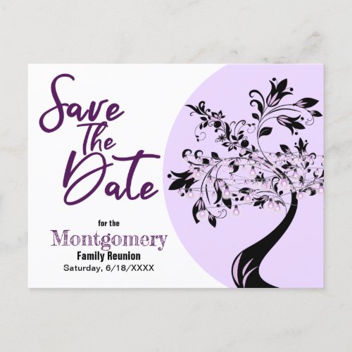 Family Reunion Save The Date Typography Modern Art Announcement Postcard