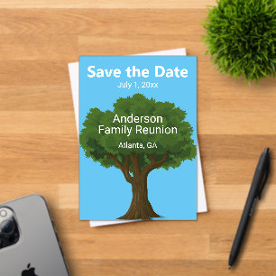 Family Reunion Save the Date with Tree