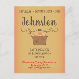 Family reunion savethe date design postcard