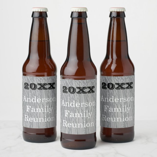 Family Reunion Silver Stripe Annual Big Event Beer Bottle Label (Bottles)