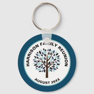 Family Reunion Souvenir Keepsake Blue Keychain