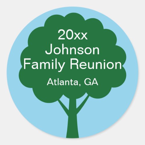 Family Reunion Souvenir with Name, Tree & Year