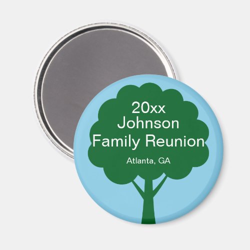 Family Reunion Souvenir with Name, Tree & Year