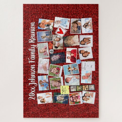 Family Reunion  Special Event Photo Collage Jigsaw Puzzle