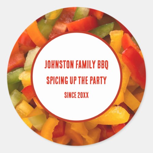 Family Reunion Spice Up The Party Summer Picnic Classic Round Sticker