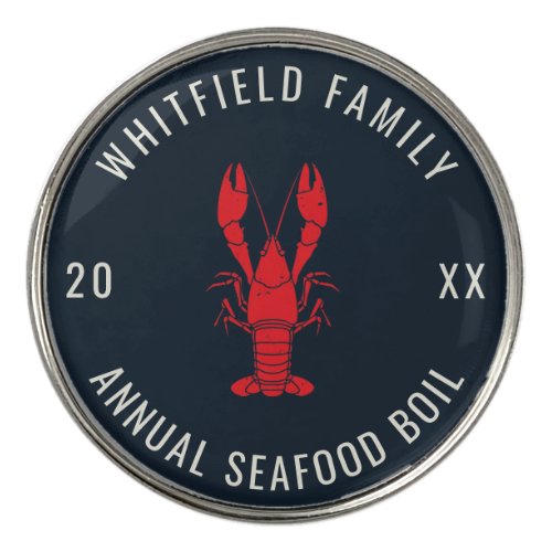 Family Reunion Sports Games Seafood Boil Summer Golf Ball Marker
