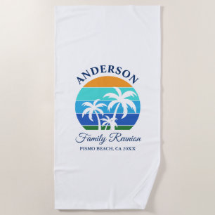 Family Reunion Summer Beach Palm Trees Towel