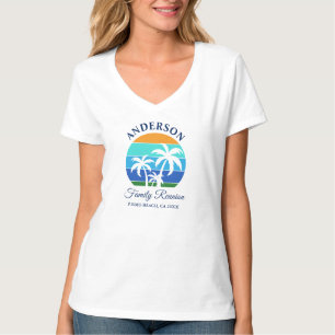 Family Reunion Summer Beach Palm Trees V T-Shirt