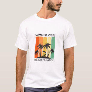 Family Reunion Summer Sunset Beach Palm Tree  T-Shirt