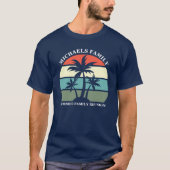 Family Reunion Summer Sunset Beach Palm Tree T-Shirt (Front)