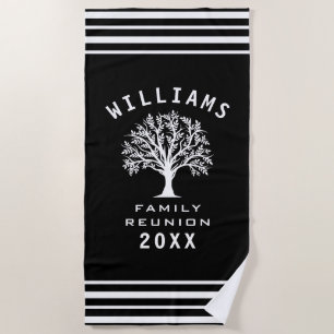 Family Reunion Summer Vacation Road Trip Cool Tree Beach Towel