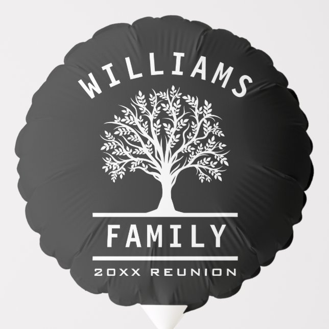 Family Reunion Summer Vacation Road Trip Tree Balloon (Front)