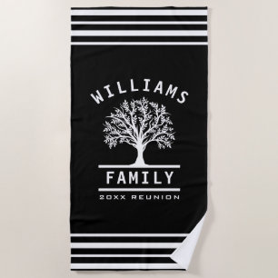Family Reunion Summer Vacation Road Trip Tree Beach Towel