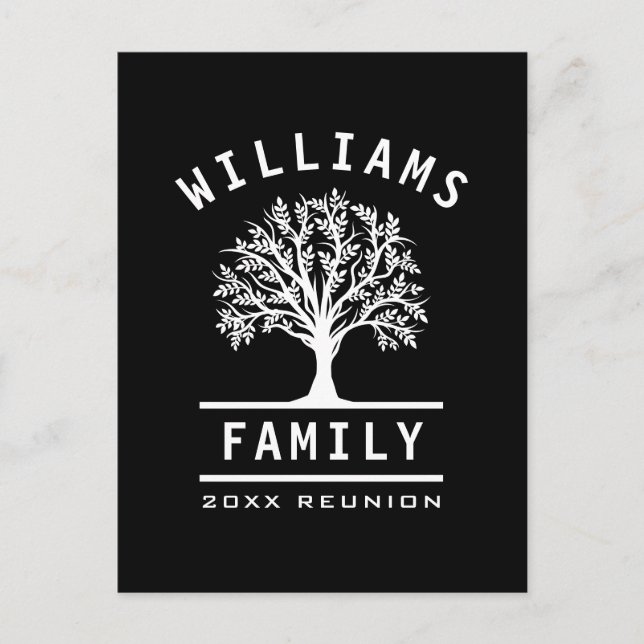 Family Reunion Summer Vacation Road Trip Tree Postcard (Front)