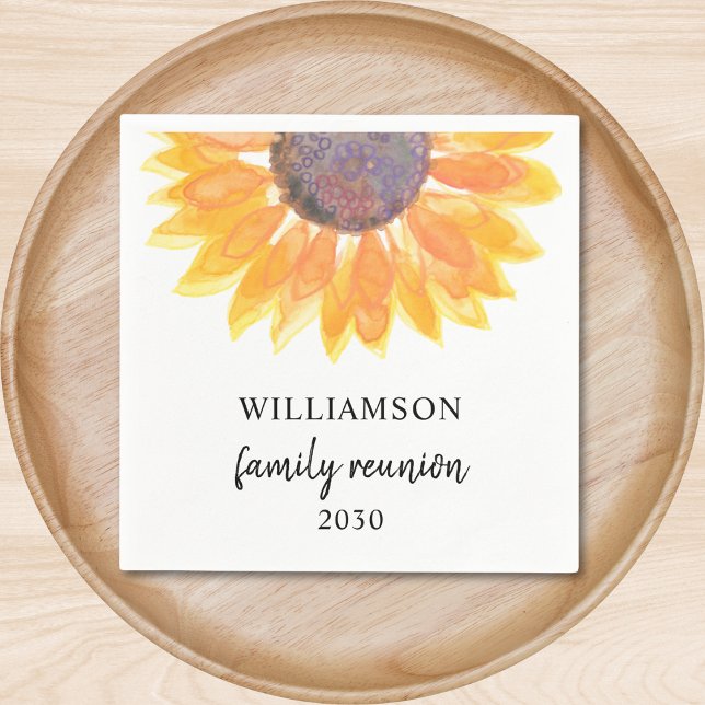 Family Reunion Sunflower Napkins (Creator Uploaded)