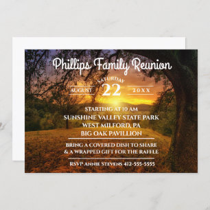 Family Reunion Sunrise Photo Invitation