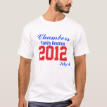 Family Reunion T-shirt (red, White, Blue) at Zazzle