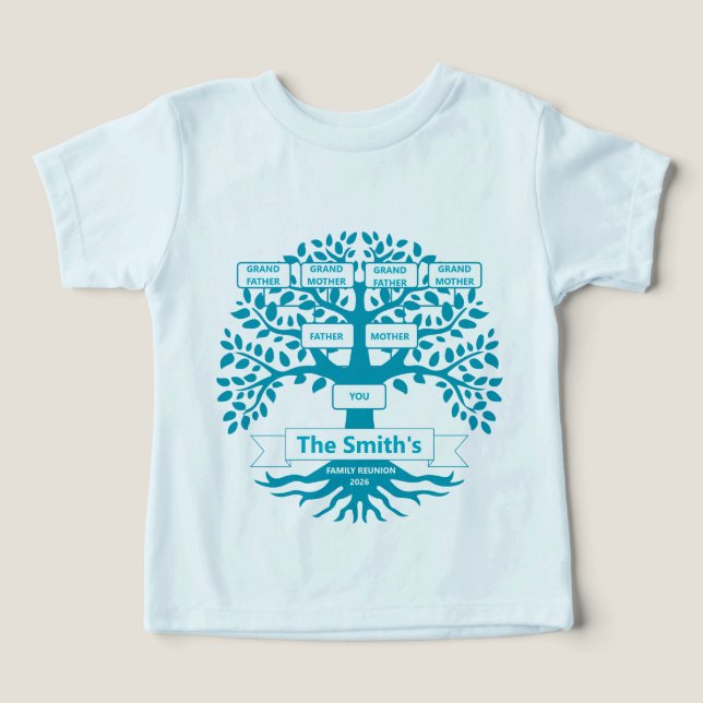 Family Reunion T-Shirt with Custom Family Tree Toddler T-shirt (Design Front)