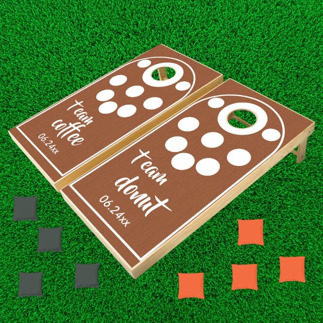 Family Reunion Teams Modern Personalized Summer Cornhole Set (Creator Uploaded)