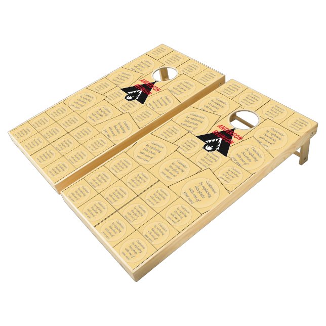 Family Reunion Teepee Tent Camping Cornhole Set (Angled)