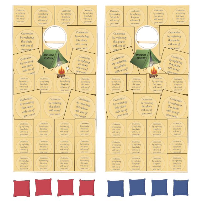 Family Reunion Tent Camping Cornhole Set (Set)