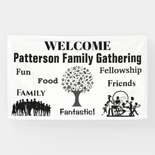 Family Reunion Themed - Customizable Banner (Horizontal)