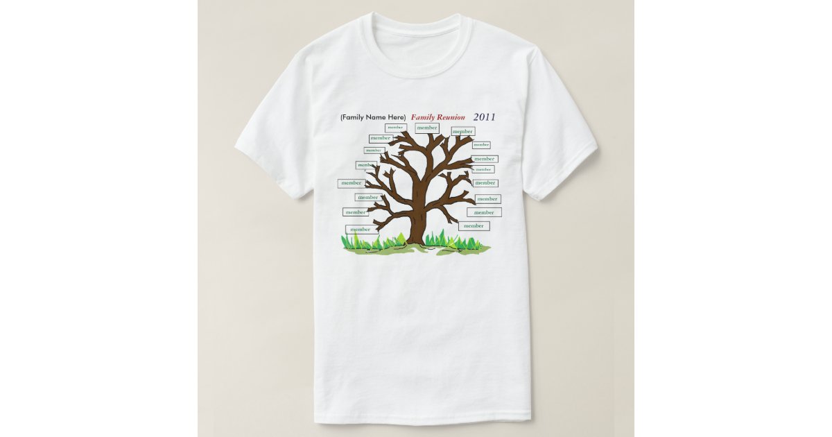 family reunion tree 2011 t-shirt | Zazzle