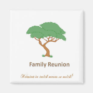 Family Reunion Tree - 2" Square Magnet