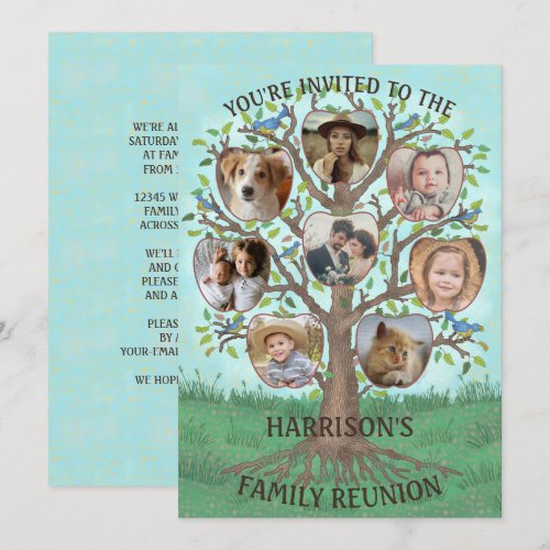 Family Reunion Tree 8 Photo Collage Custom Party