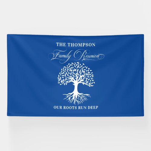 Family reunion tree backdrop banner