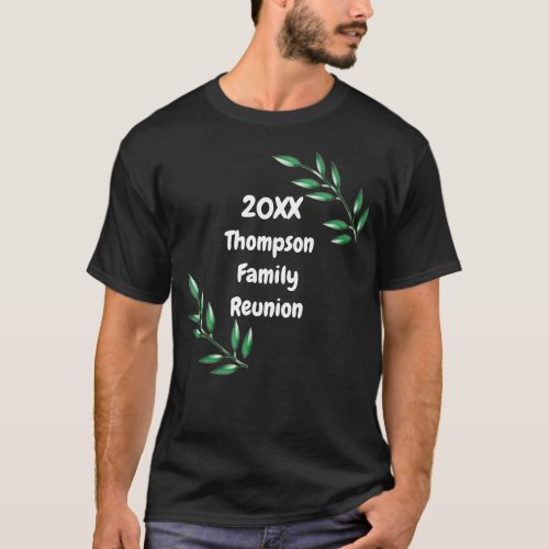 Family Reunion Tree Branches Leaves Keepsake T_Shirt