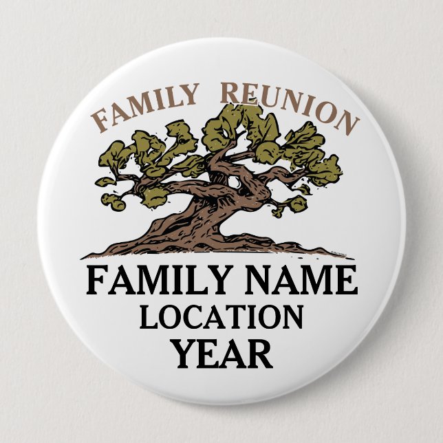Family Reunion Tree Button (Front)