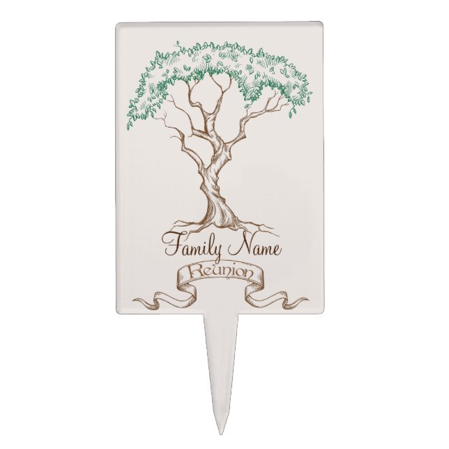 Family Reunion Tree Cake Topper (Front)