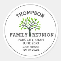 Family Reunion Tree Custom Name, location, date