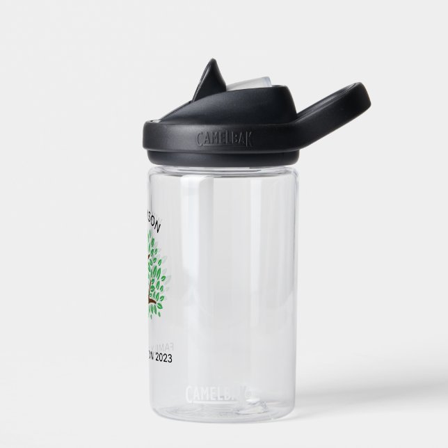 Family Reunion Tree Cute Custom Keepsake Water Bottle (Left)