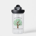 Family Reunion Tree Cute Custom Keepsake Water Bottle<br><div class="desc">Customize these cute family tree water bottle party favors for your next family reunion. Personalize with your family's last name above the green leaves with the event and year underneath the nature gift.</div>