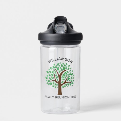 Family Reunion Tree Cute Custom Keepsake Water Bottle