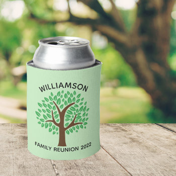 Family Reunion Tree Cute Custom Matching Keepsake Can Cooler by epicdesigns at Zazzle