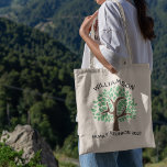 Family Reunion Tree Cute Custom Matching Keepsake Tote Bag<br><div class="desc">Customize these cute matching tree keepsake tote bag gift for your next family reunion. Personalize with your family's last name above the green leaves with the event and year underneath the nature drawing.</div>