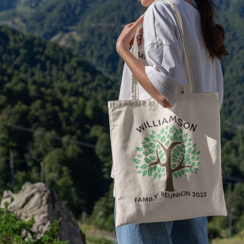 Family Reunion Tree Cute Custom Matching Keepsake Tote Bag