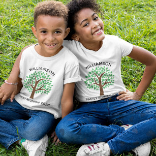 Family Reunion Tree Cute Custom Matching Kids T-Shirt