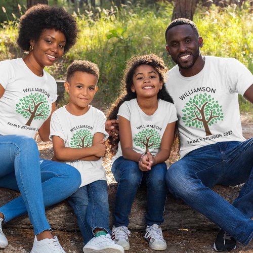 Family Reunion Tree Cute Custom Matching T_Shirt