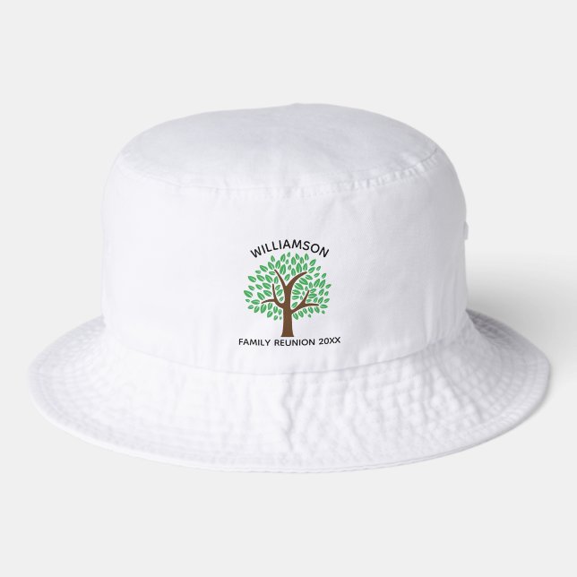 Family Reunion Tree Cute Personalized Bucket Hat (Front)