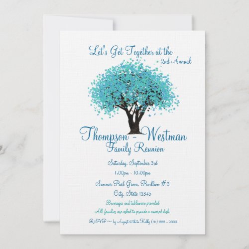 Family Reunion Tree Announcement