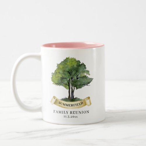 Family Reunion Tree Keepsake Name Personalized Two_Tone Coffee Mug