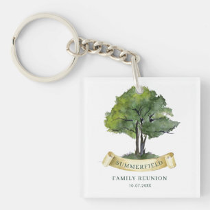 Family Reunion Tree Matching Cousins Crew Keychain